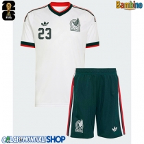 Maglie da calcio Messico Jesus Gallardo #23 Seconda Maglia Bambino Mondiali 2026  Manica Corta (+ Pantaloni corti)